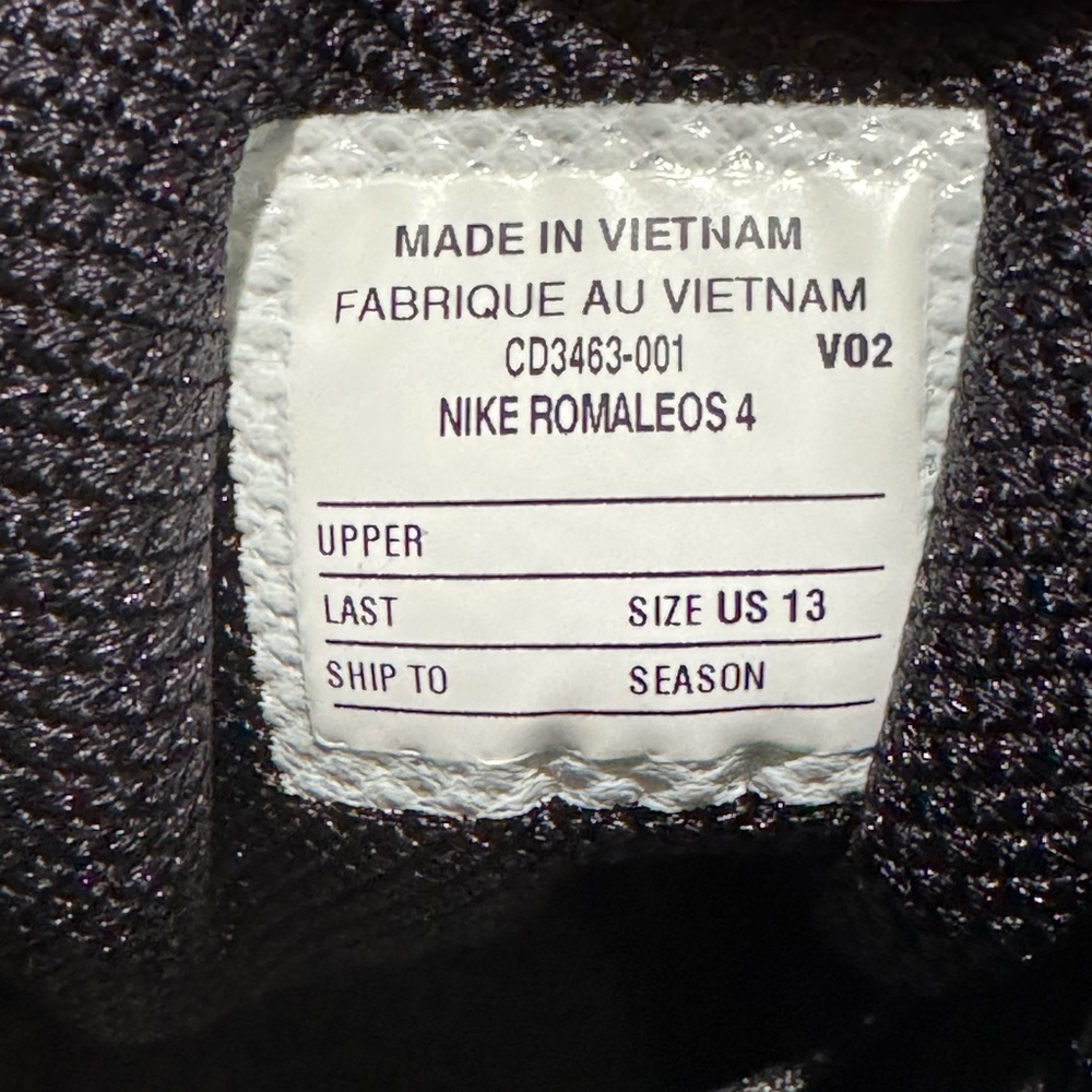 Nike Romaleos 4 Weightlifting Squat Shoes Black Gold CD3463-001 Men’s Size 13 - Picture 11 of 11